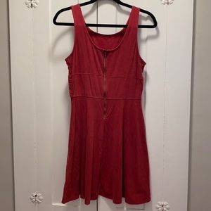 LG Red dress with zipper front corset like black